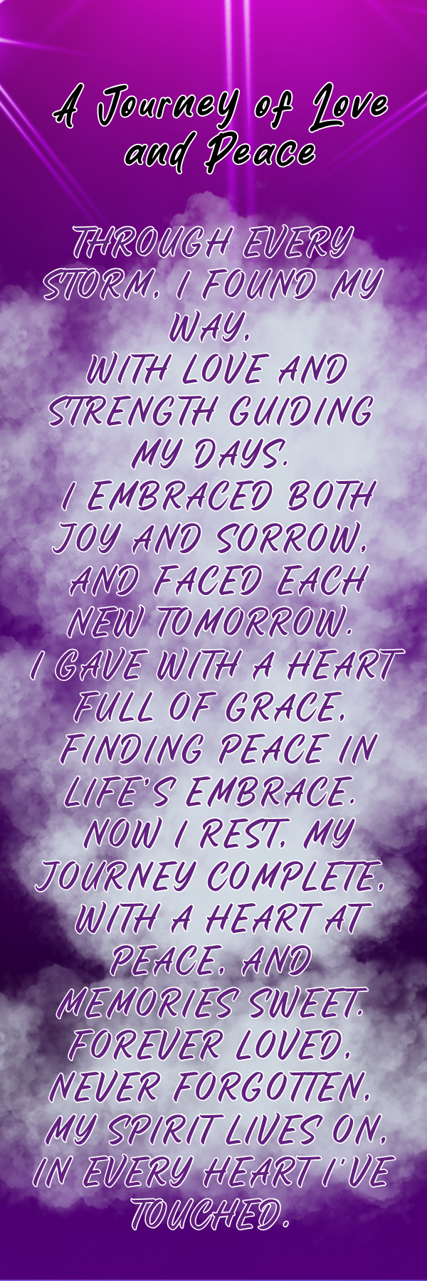 Memorial Bookmark