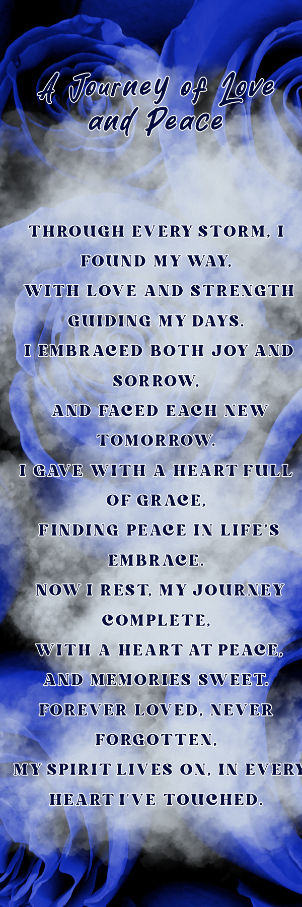 Memorial Bookmark