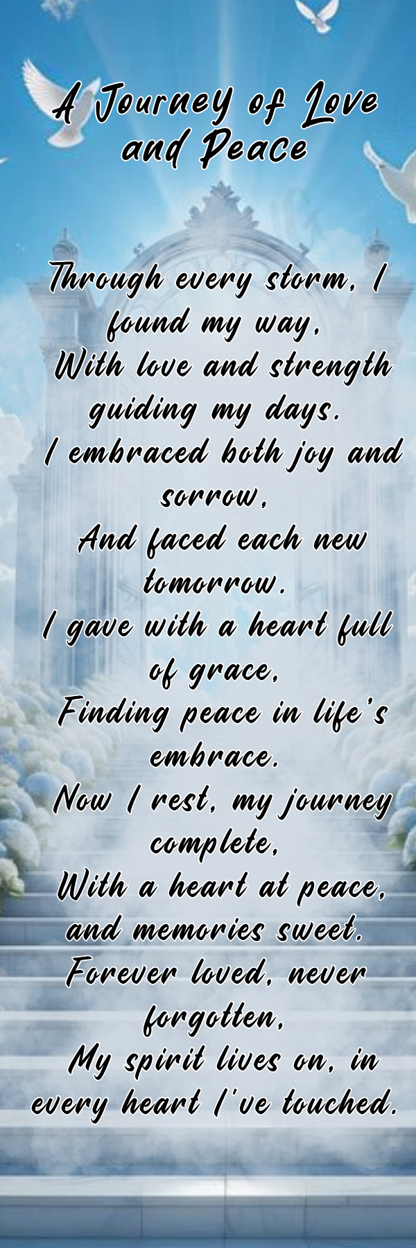 Memorial Bookmark