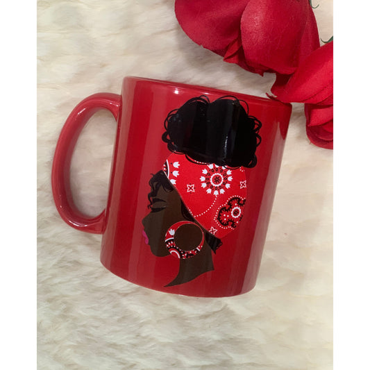 Jumbo red bandana mug