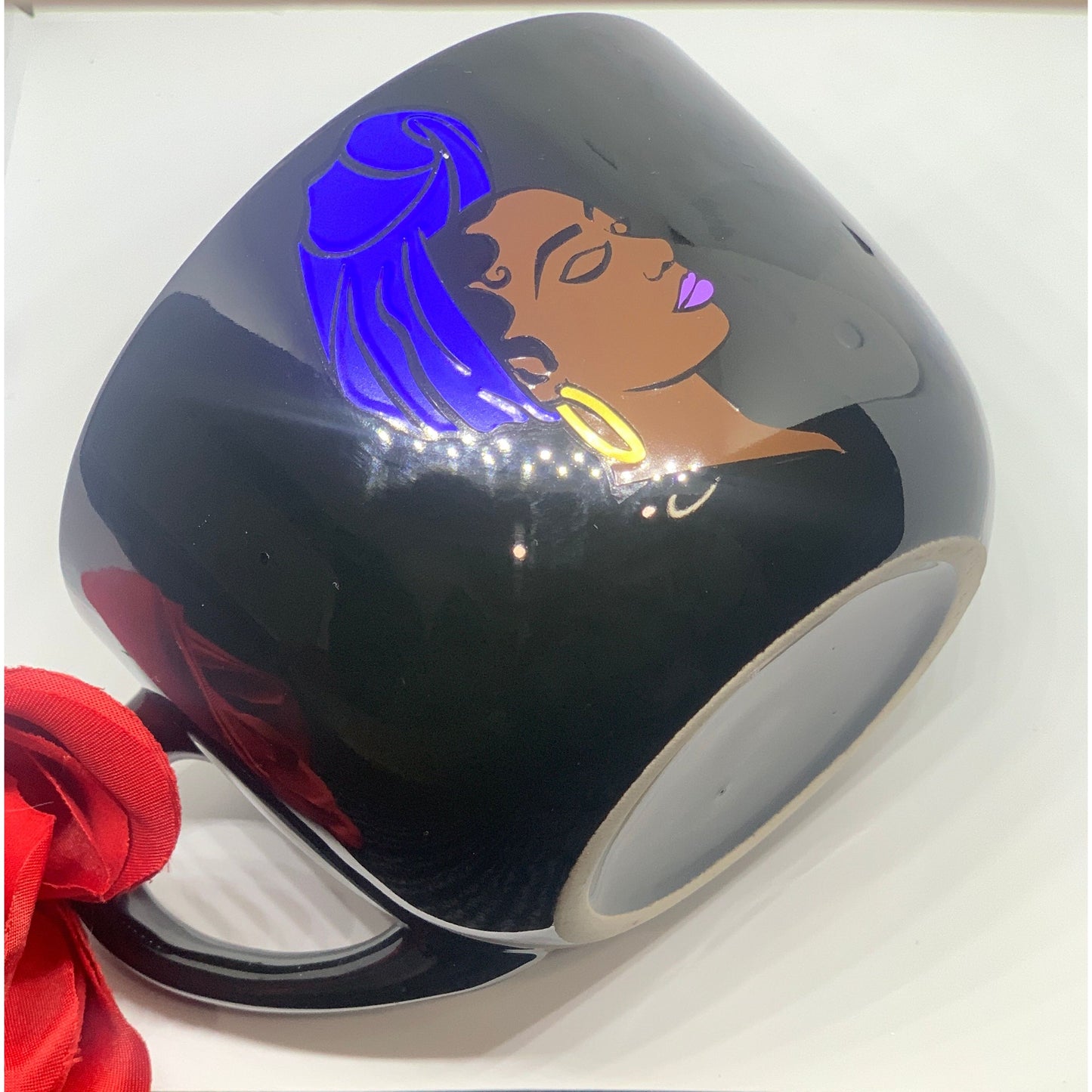 Black holo mug