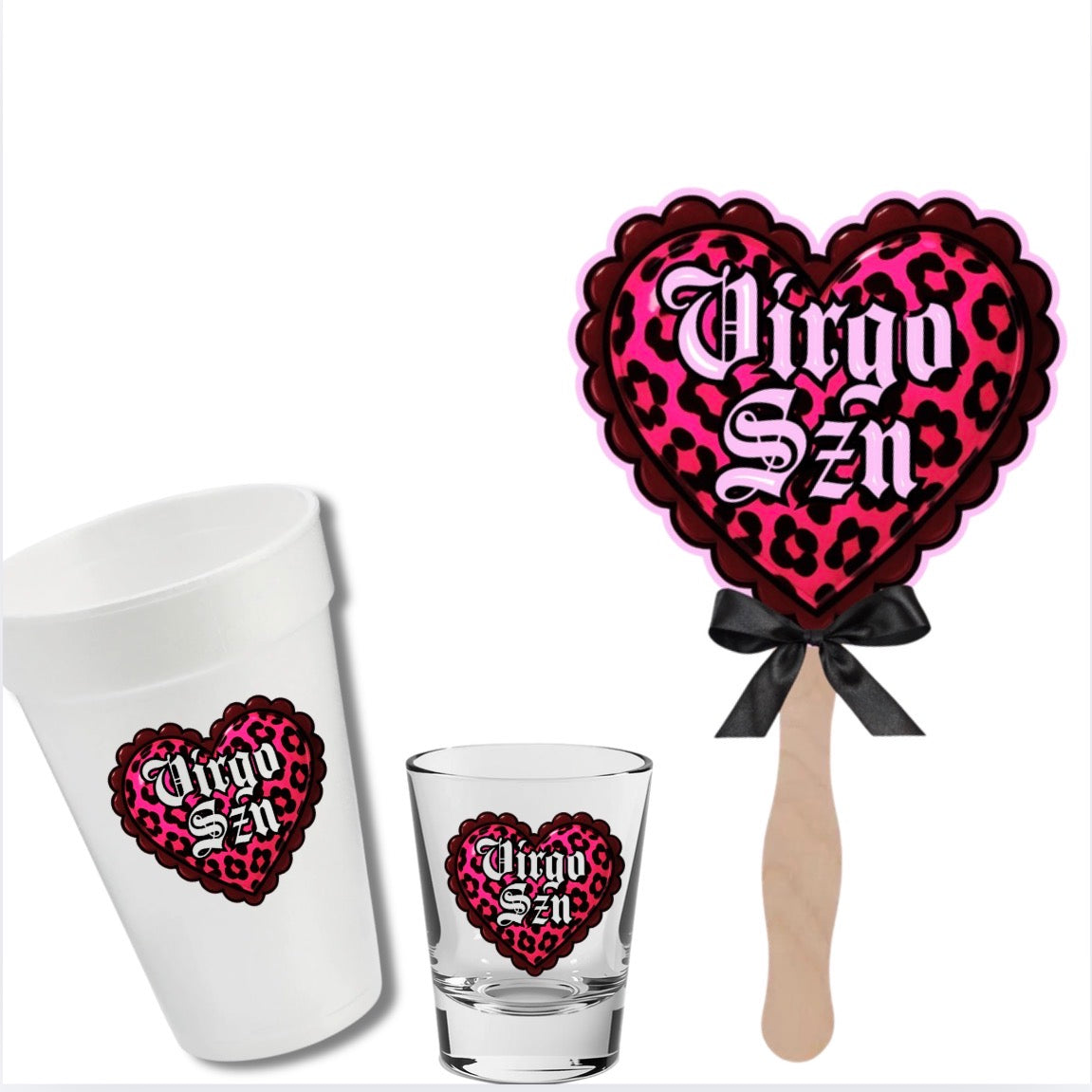 Shot Glass Cup and Fan Bundle