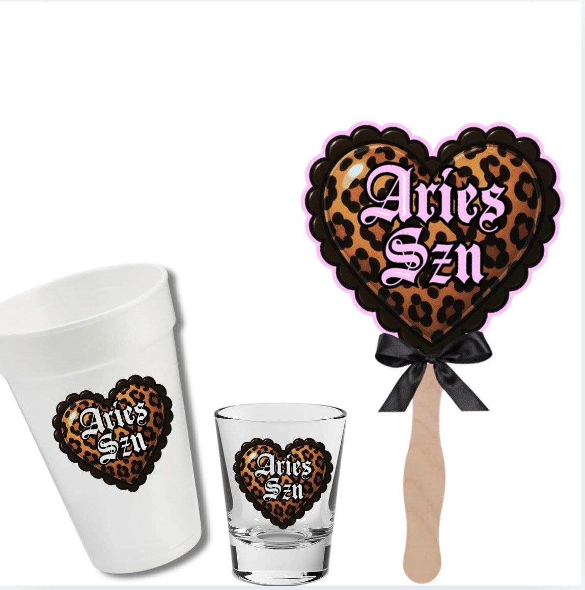 Shot Glass Cup and Fan Bundle