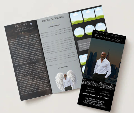 Trifold Obituary Program
