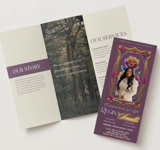 Trifold Obituary Program