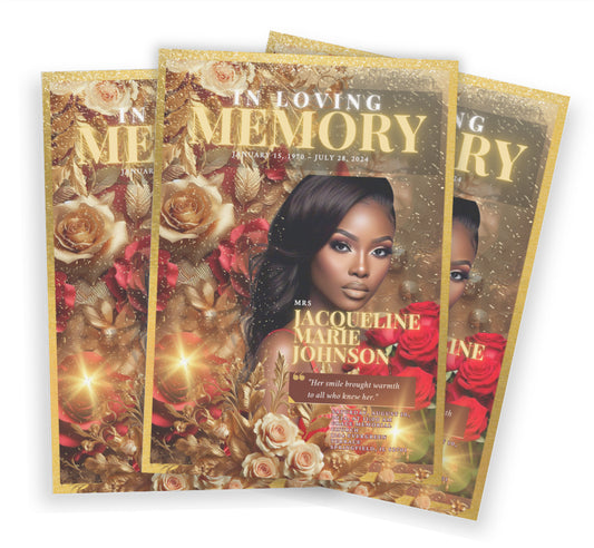 6 Page Obituary Program