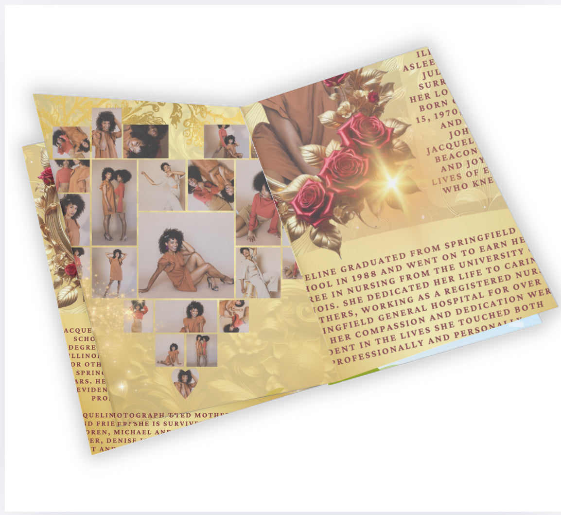 6 Page Obituary Program