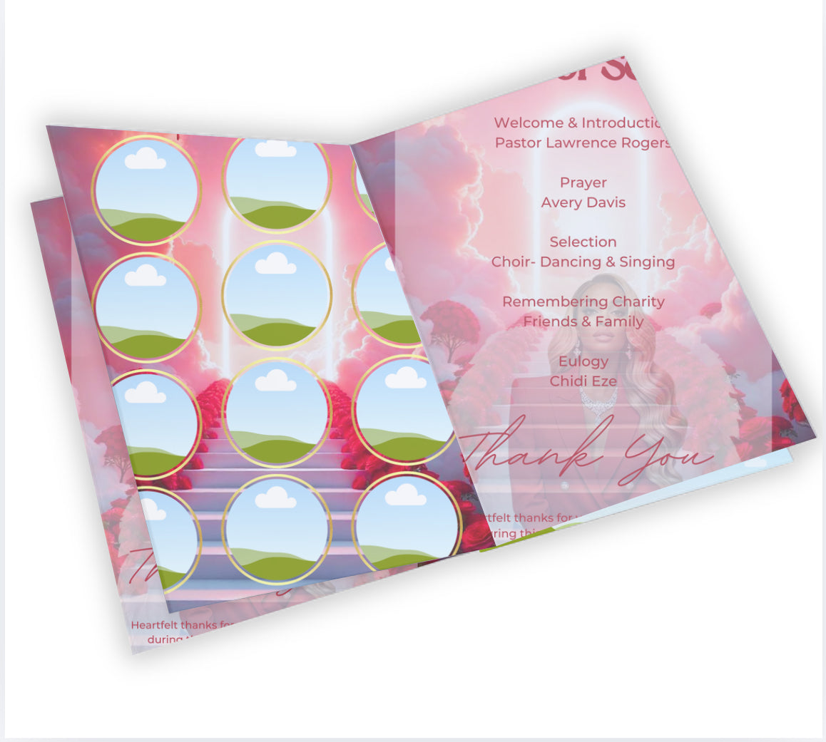 4 Page Obituary Program