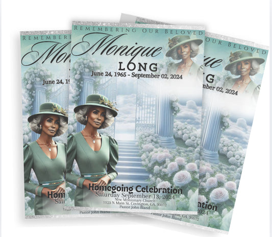 4 Page Obituary Program