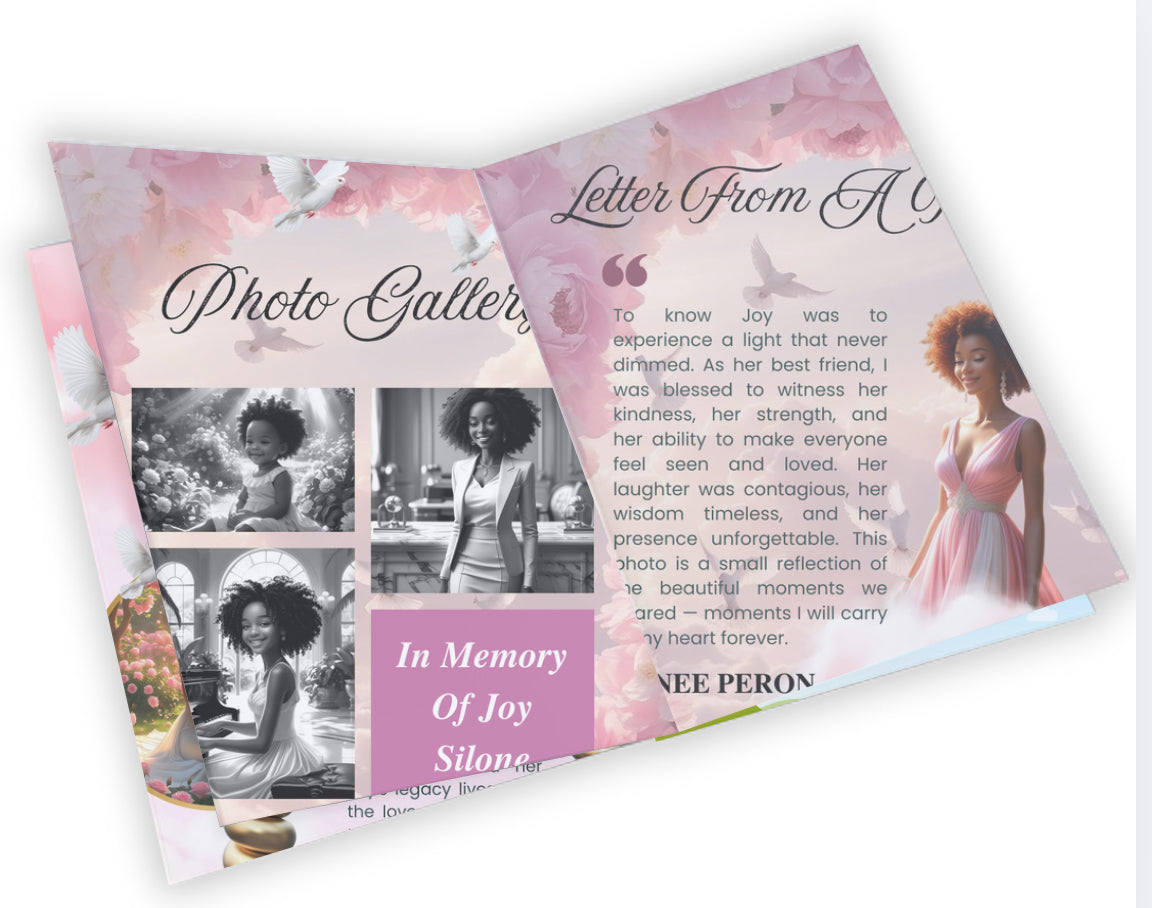 10 Page Obituary Program