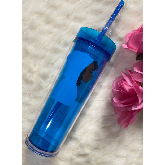 Girl in a hoodie tumbler