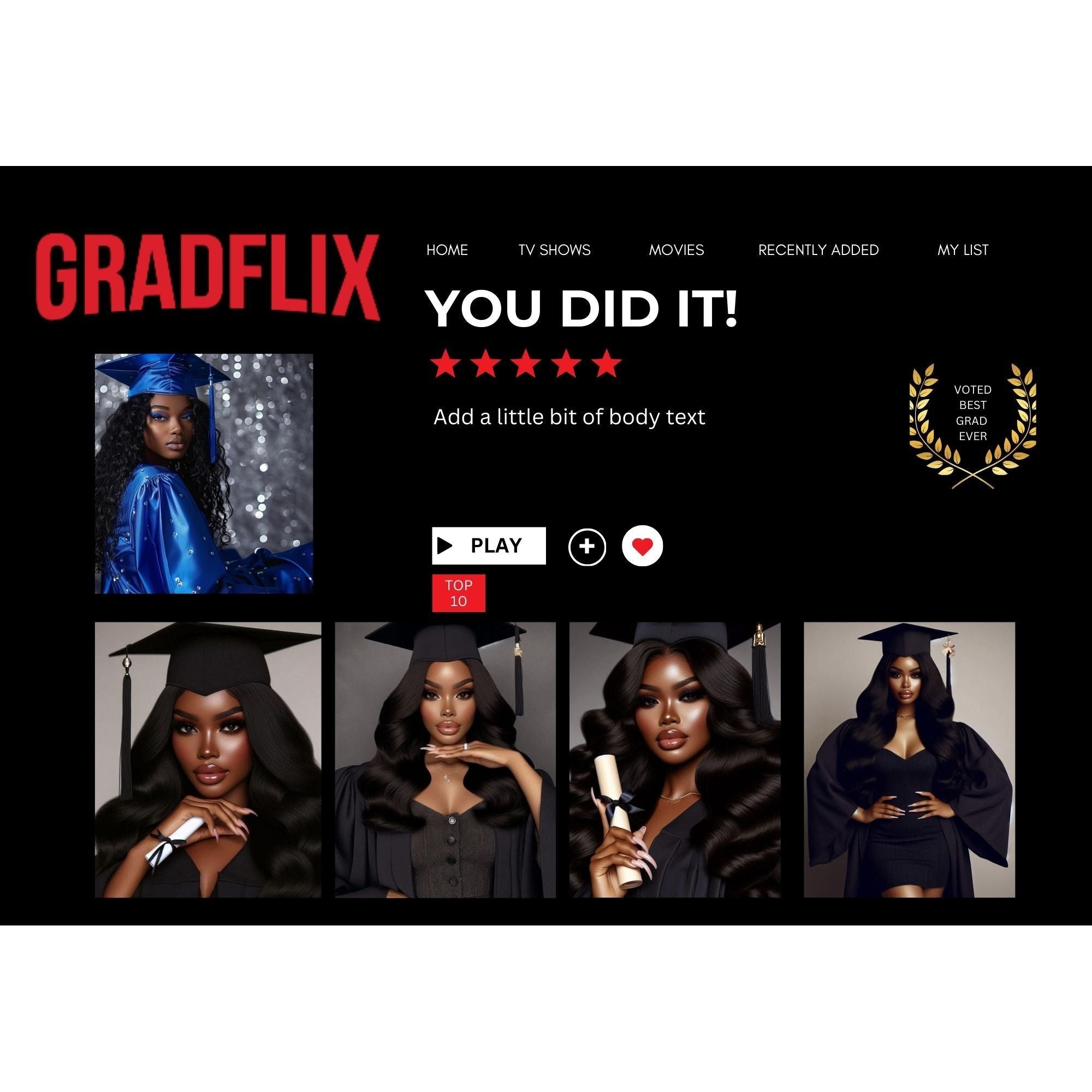 Gradflix graduation photo – All Things Pretty Online