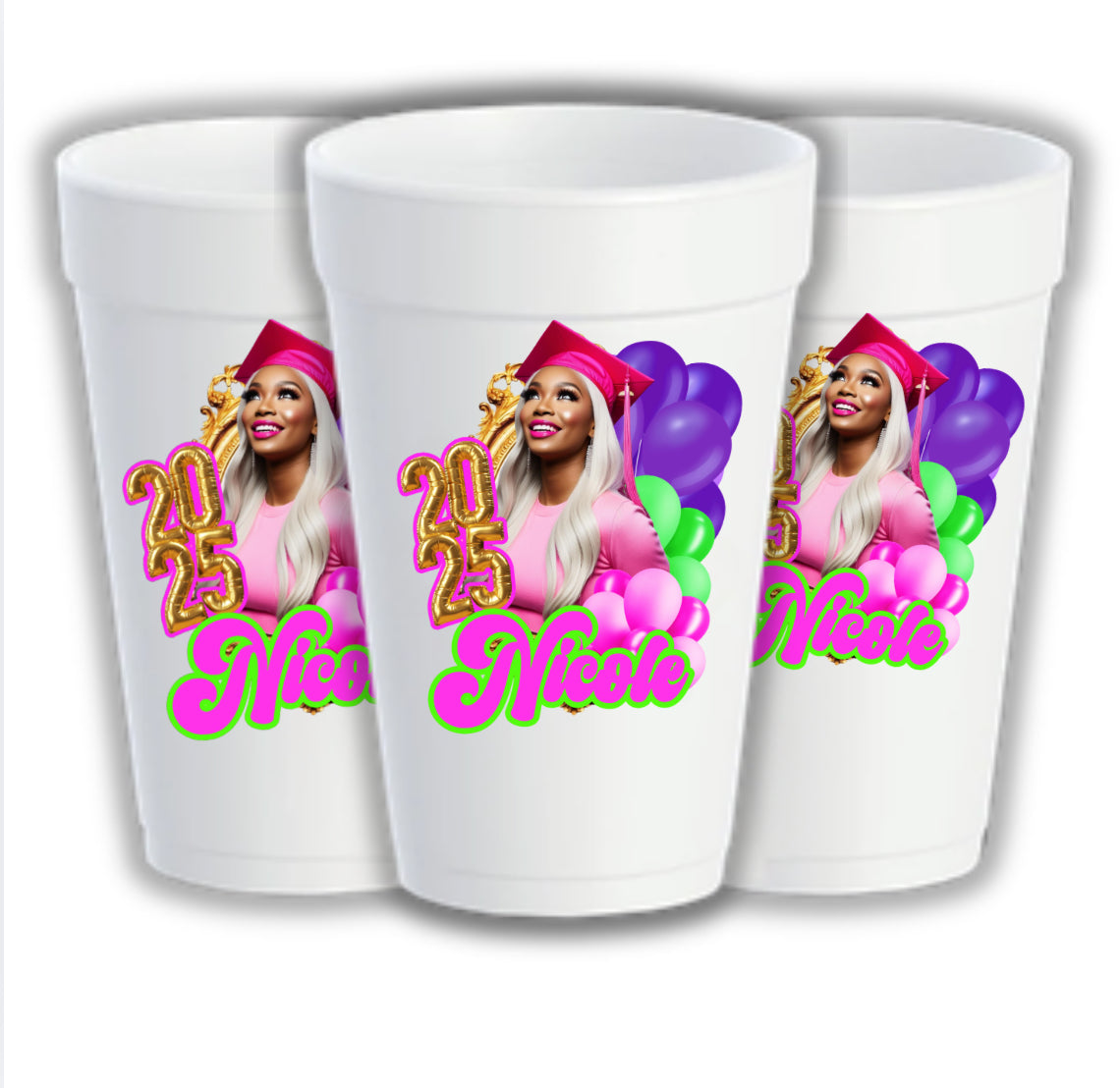 Personalized graduation cups