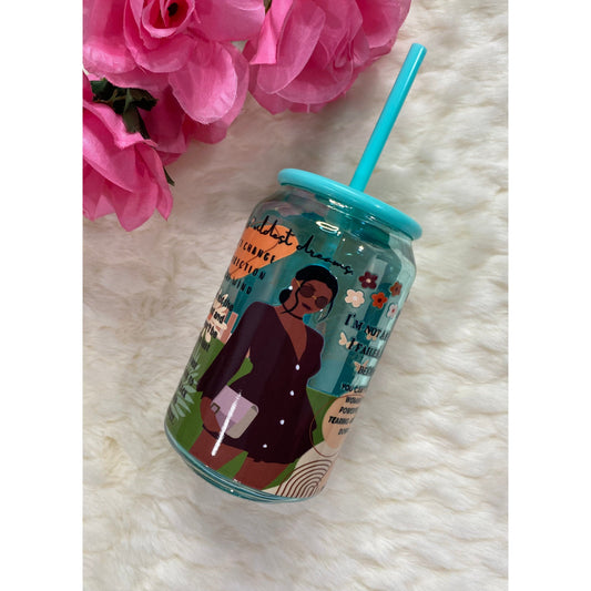 15oz Glass water bottle