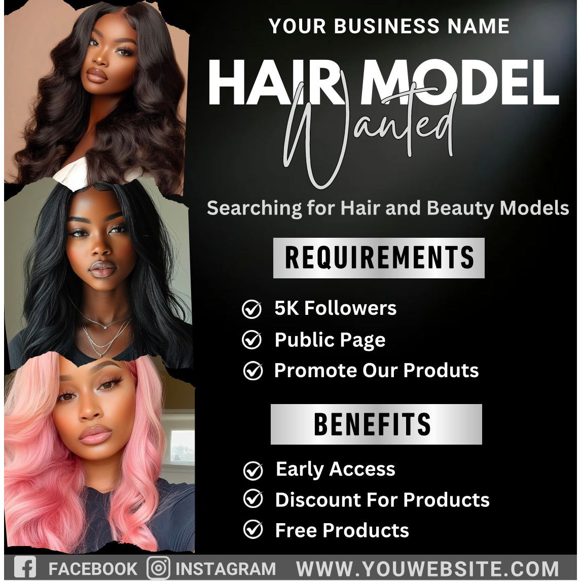 Hair Model Flyer