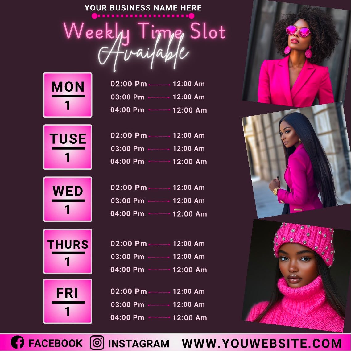 Stylist Availability Flyer