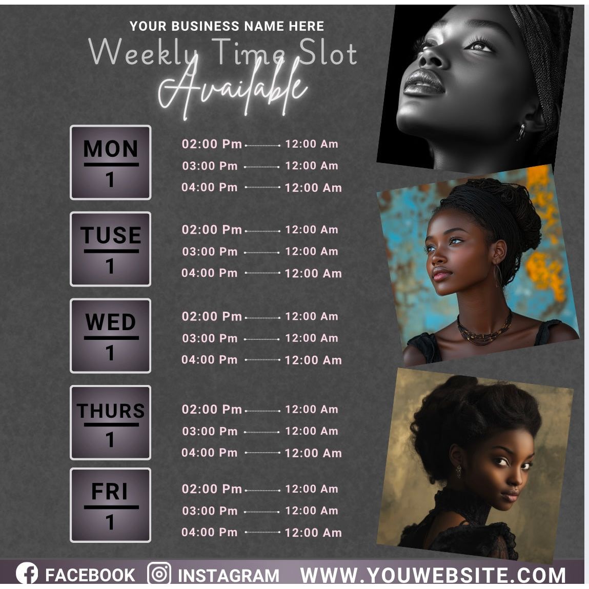 Stylist Availability Flyer