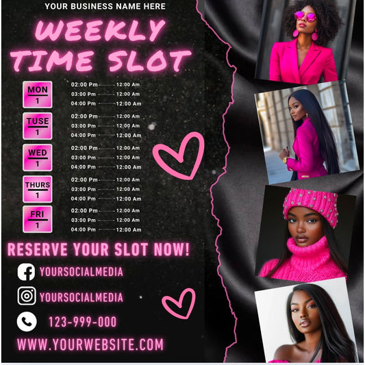 Stylist Availability Flyer