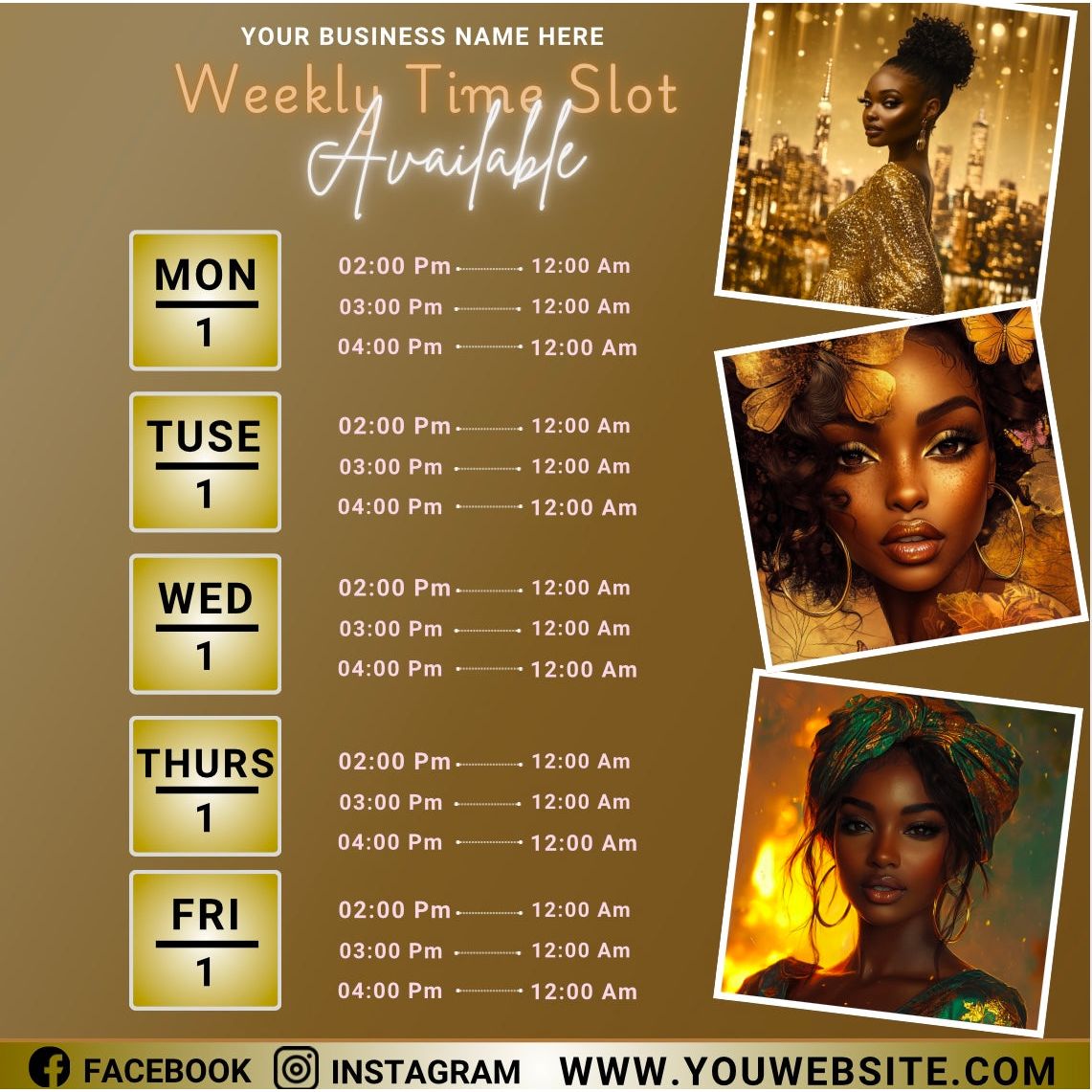 Stylist Availability Flyer