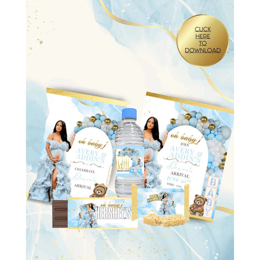 Baby Blue Baby Shower Bundle