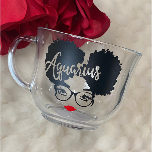 Afro Puff Zodiac Café Mug