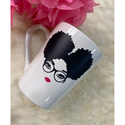 Afro puff mug