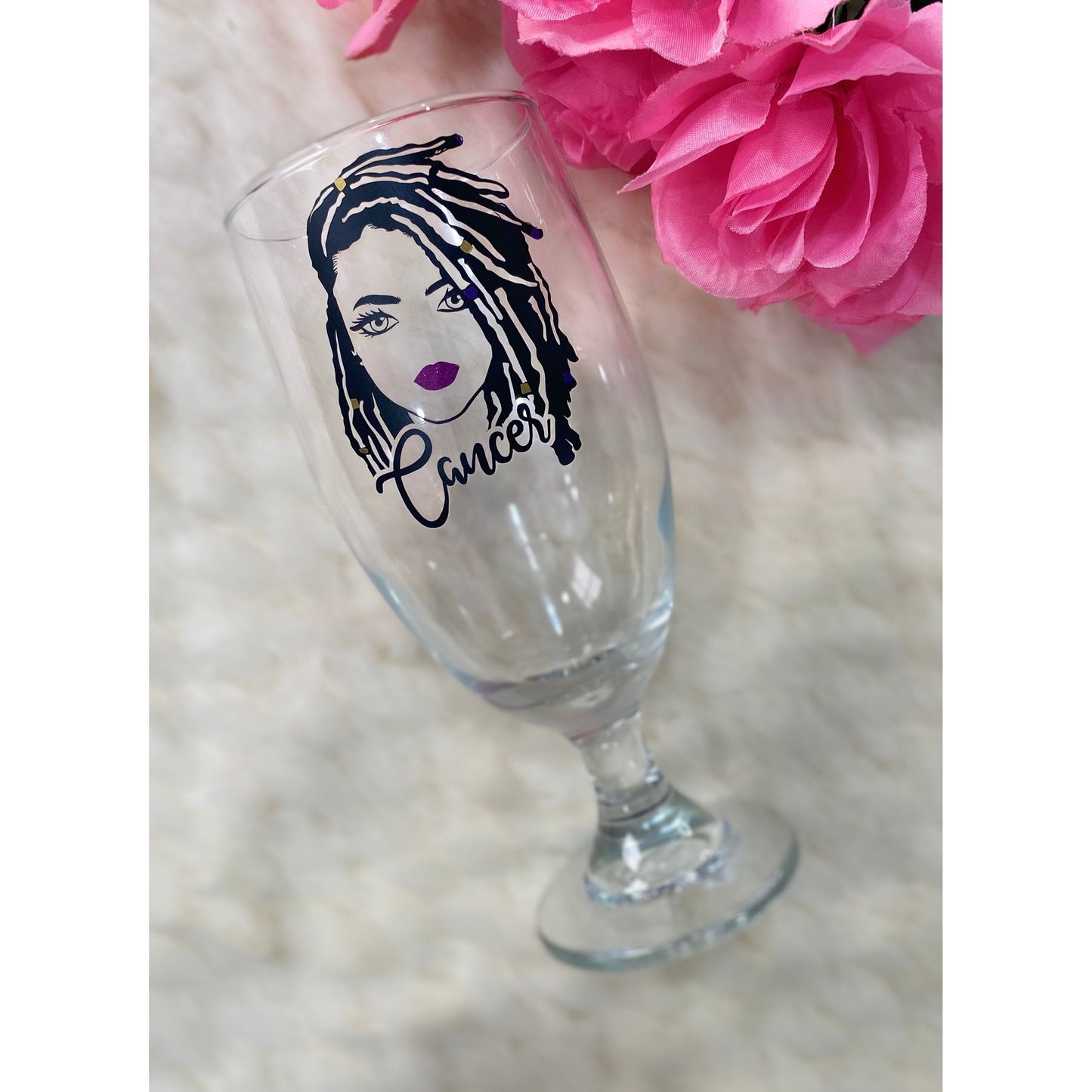 Loc’d Zodiac large Pilsner glass