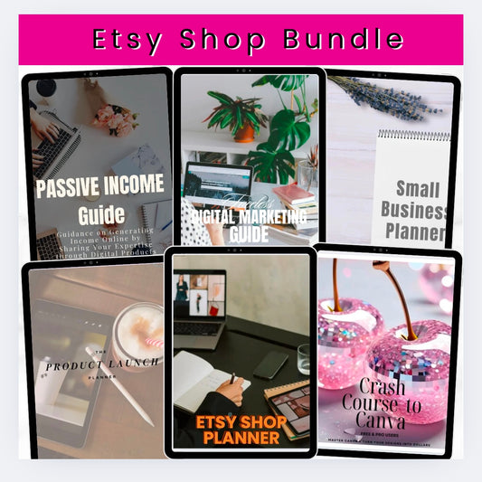 Etsy Shop, Canva, Social Media Bundle