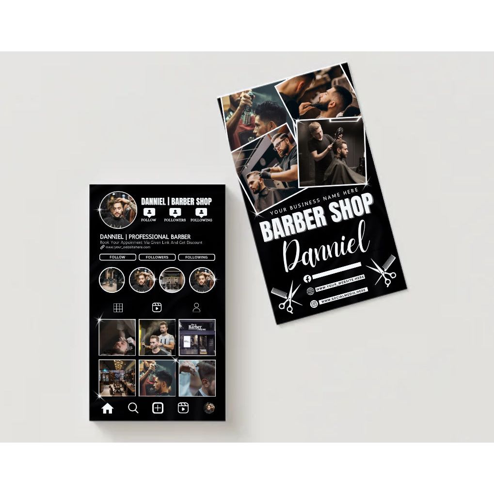 Black Social Media Business Cards