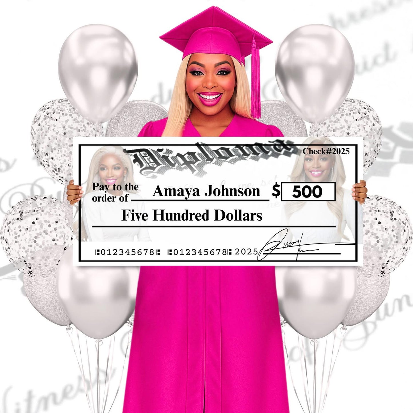 Giant graduation Check