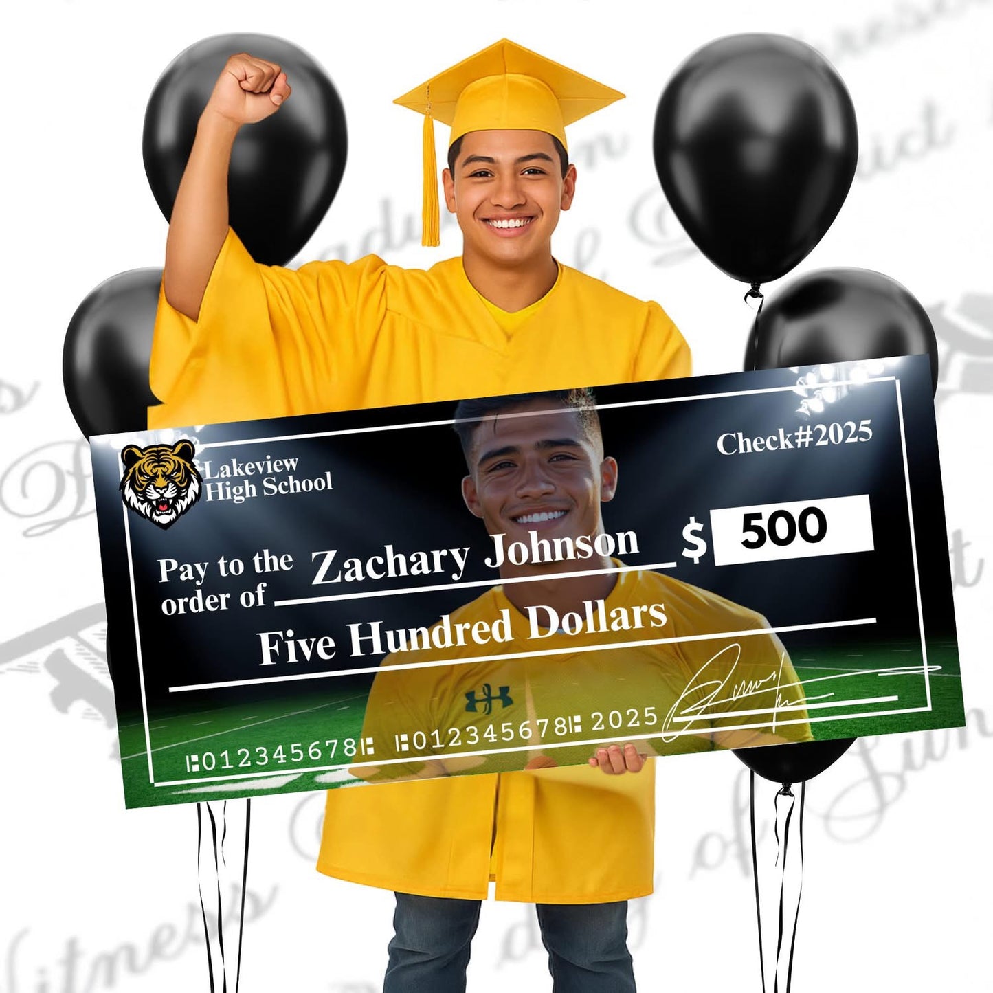 Giant graduation Check