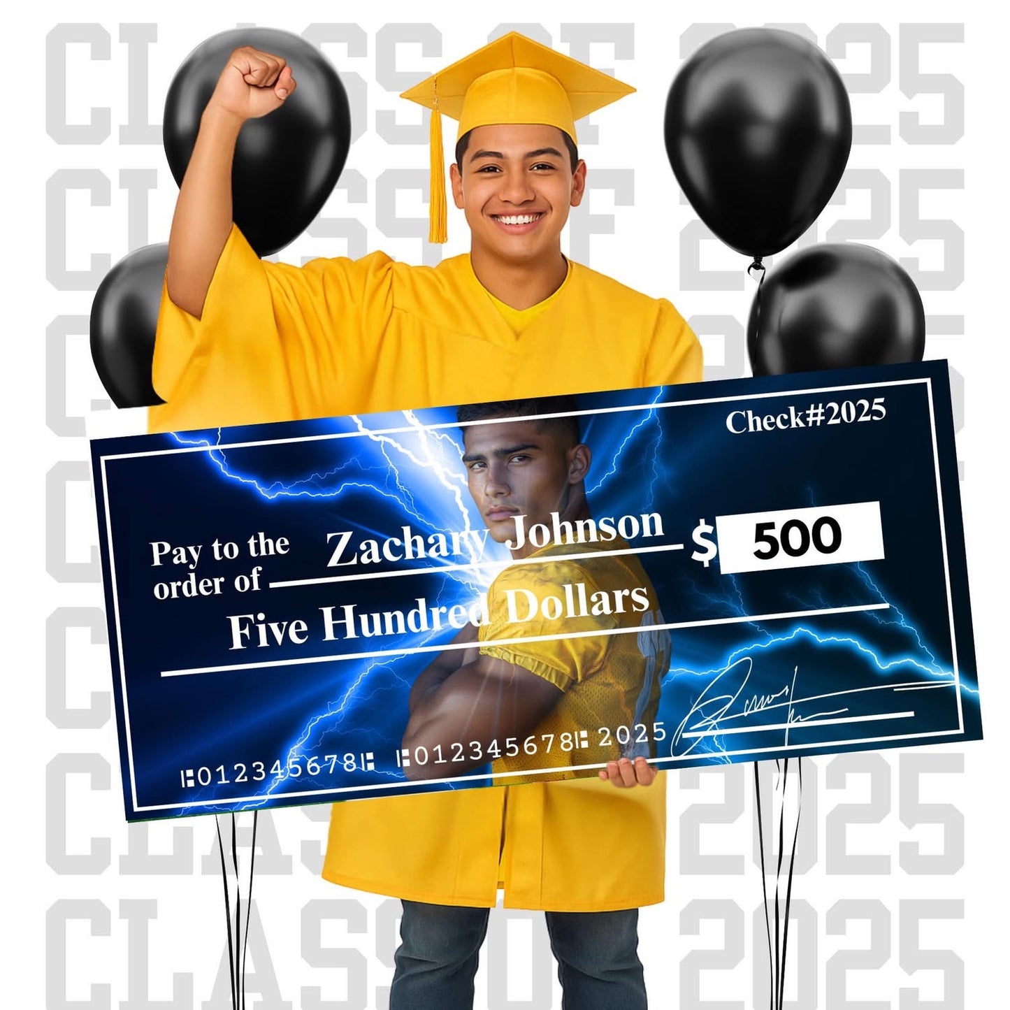 Giant graduation Check