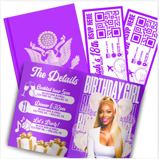 Birthday Passport Invitation