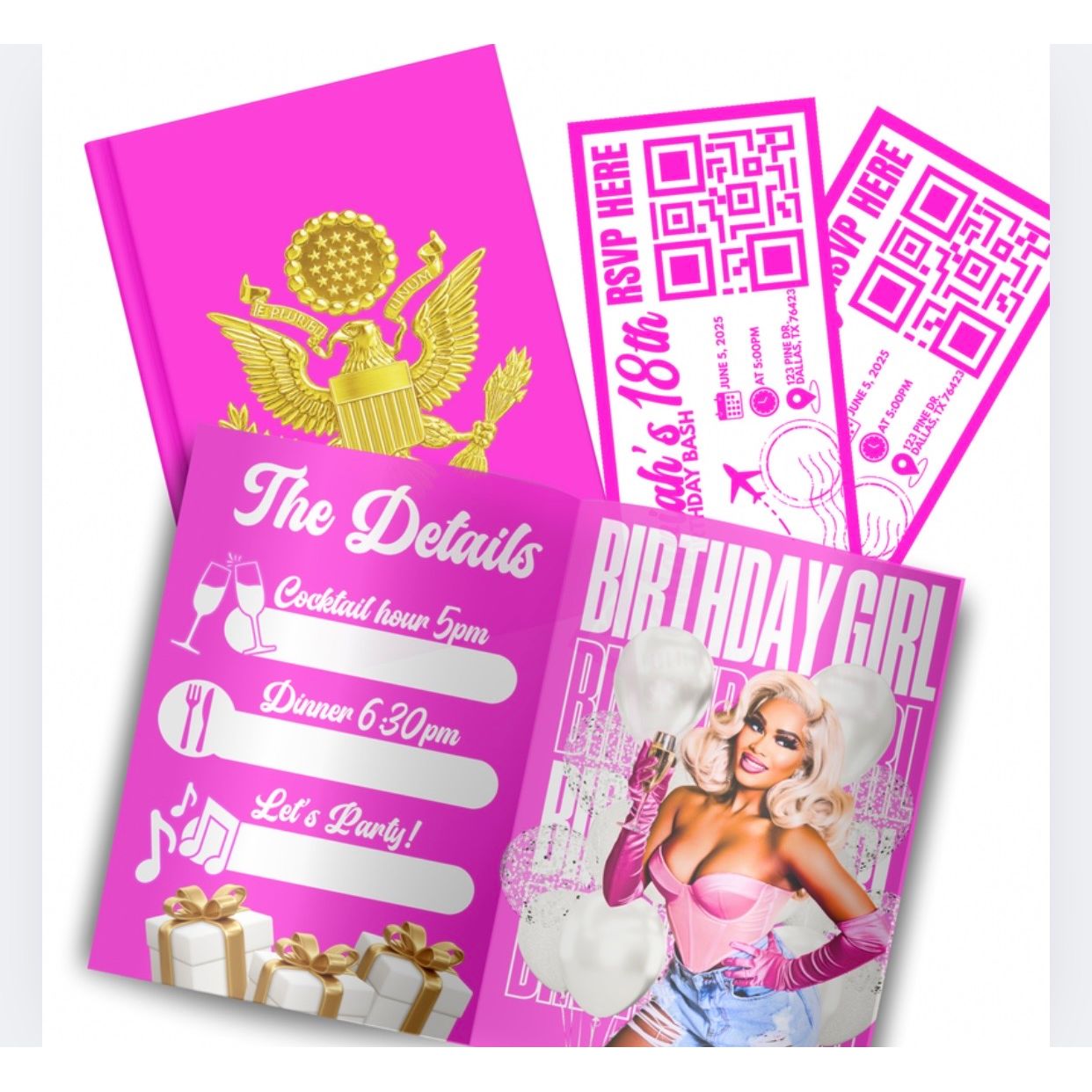 Birthday Passport Invitation