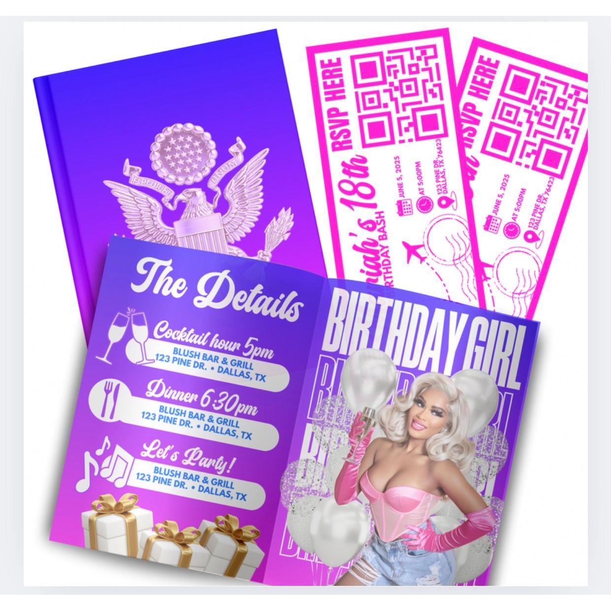 Birthday Passport Invitation