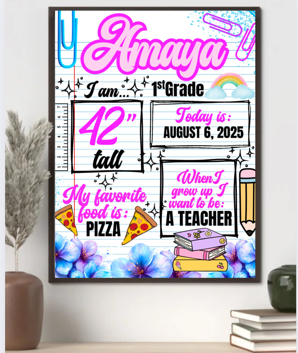 Girl’s Back To School Poster Board