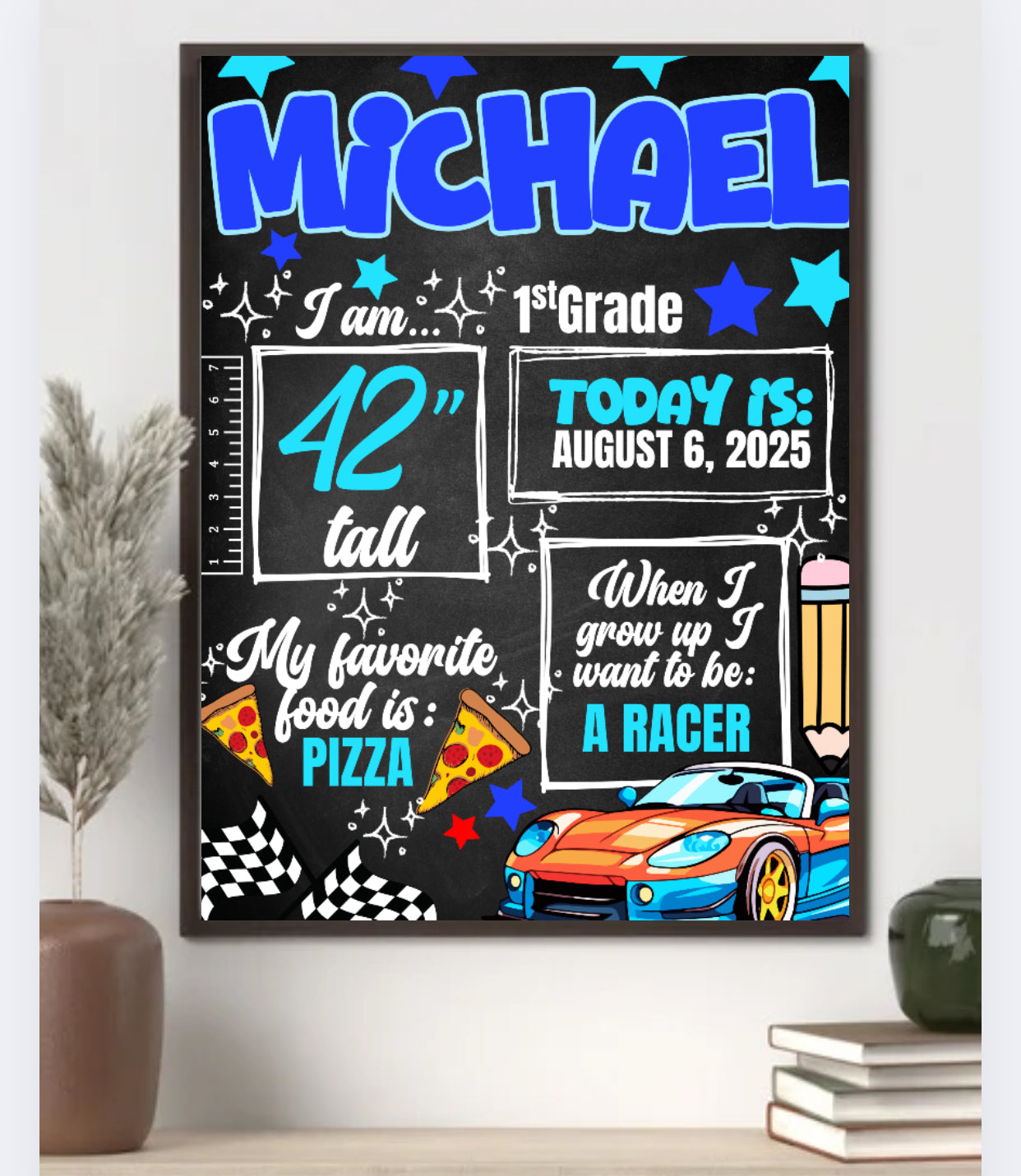 Boys Back to school Poster Board