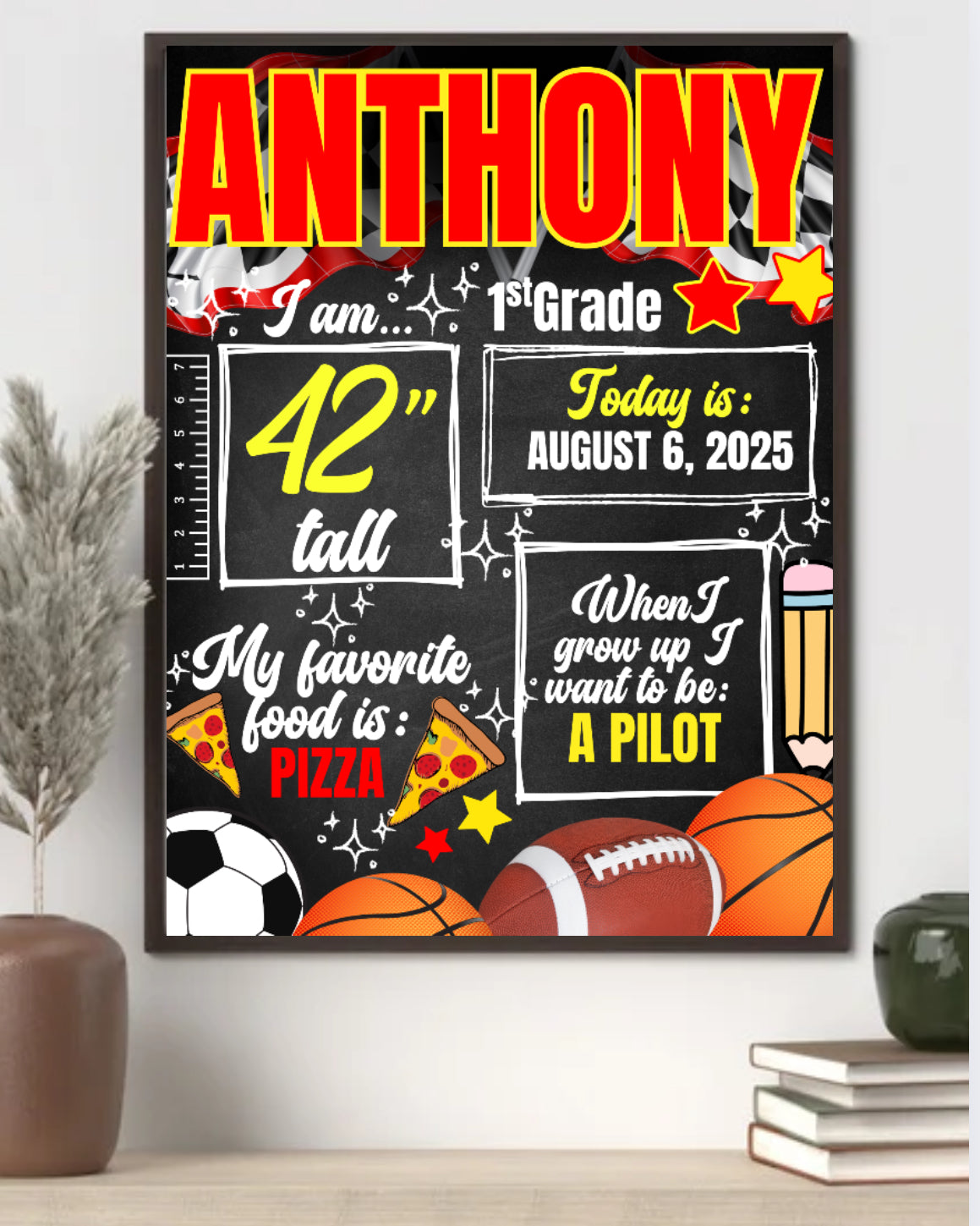 Boys Back to school Poster Board