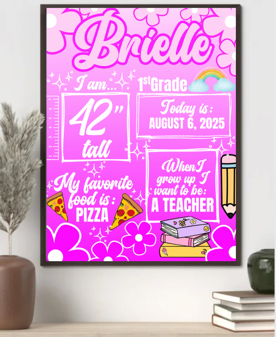 Girl’s Back To School Poster Board