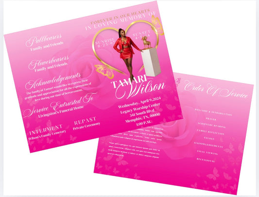 Pink Obituary Program